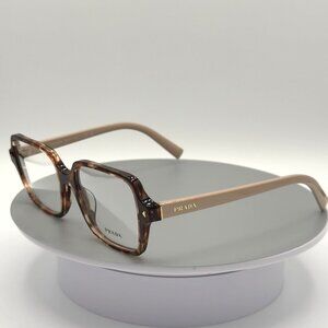 Prada Eyeglasses Frames PR A02V Havana Caramel Square 51-17-145